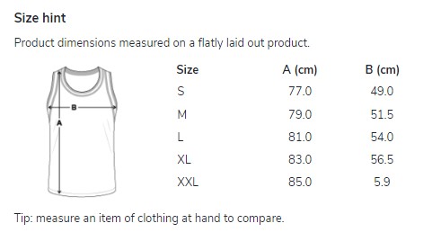 size guide baseball jersey